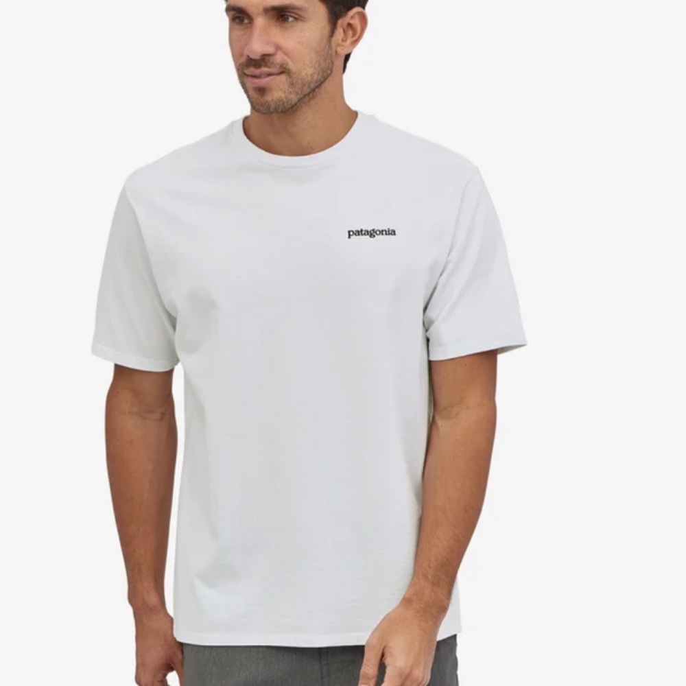 Patagonia White Short Sleeve Logo Tee